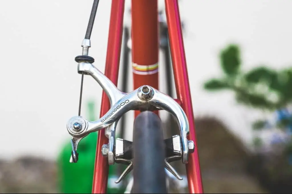 close image of bike brake