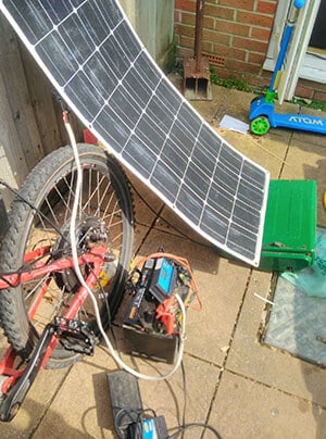 Can you charge an ebike with a solar panel
