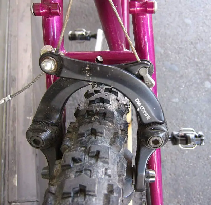 DA-Compe u brakes on a pink frame bike