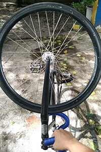 bike wheel webbing fix