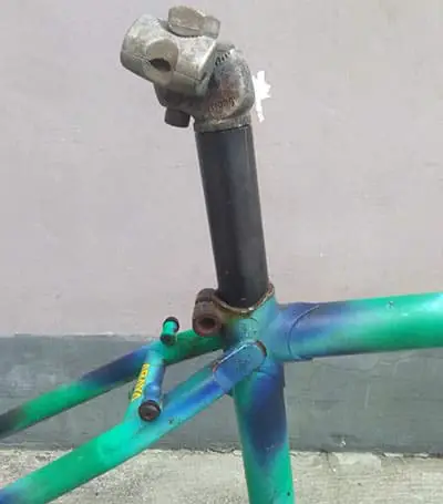 how to remove stuck seat post from steel frame